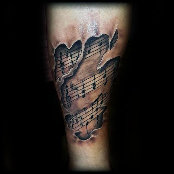 tatuaje musical para hombre 02