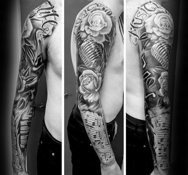 tatuaje musical para hombre 07