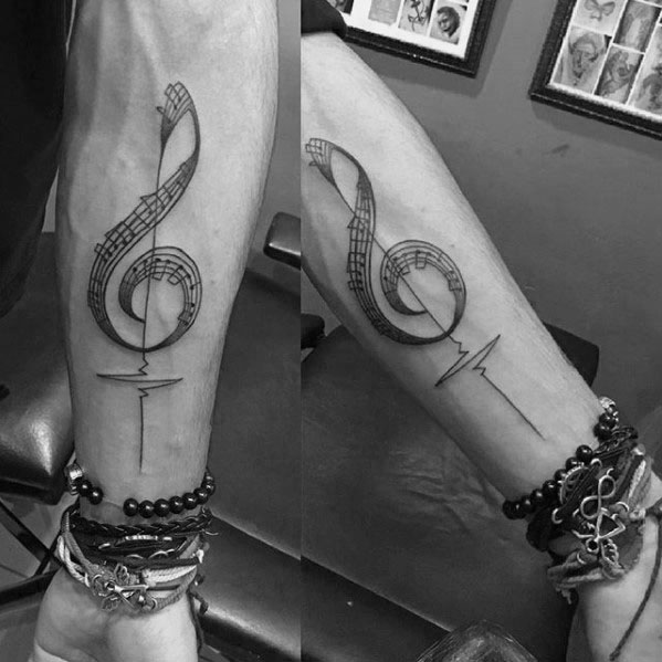 tatuaje musical para hombre 09