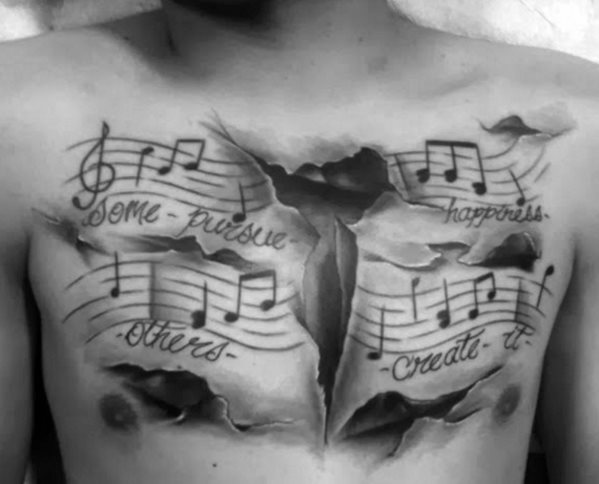 tatuaje musical para hombre 13