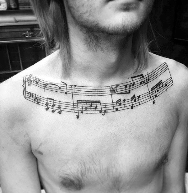 tatuaje musical para hombre 14