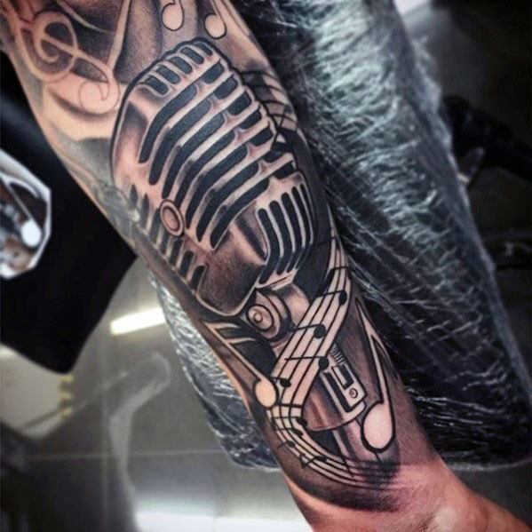 tatuaje musical para hombre 21