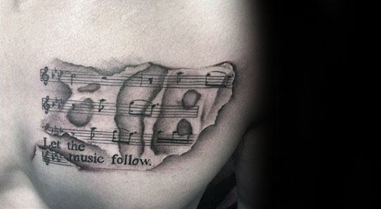 tatuaje musical para hombre 25