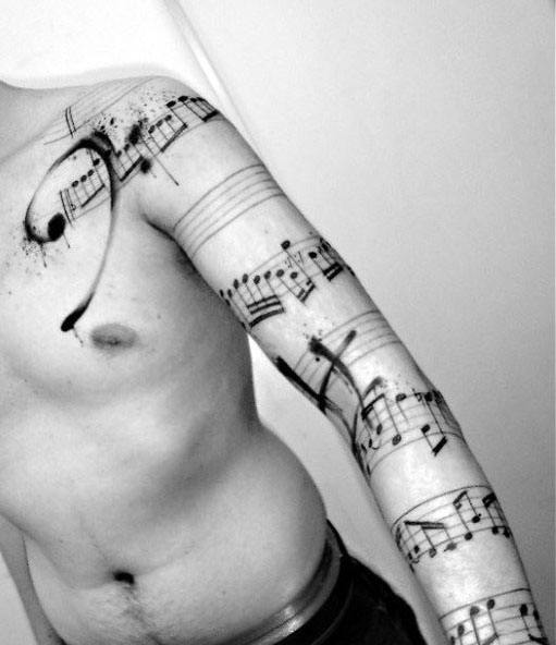 tatuaje musical para hombre 27