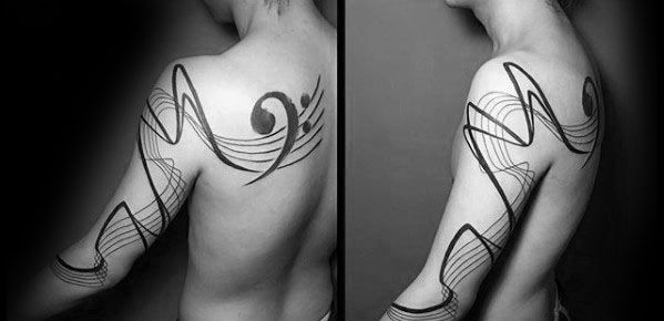 tatuaje musical para hombre 30