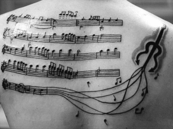tatuaje musical para hombre 37