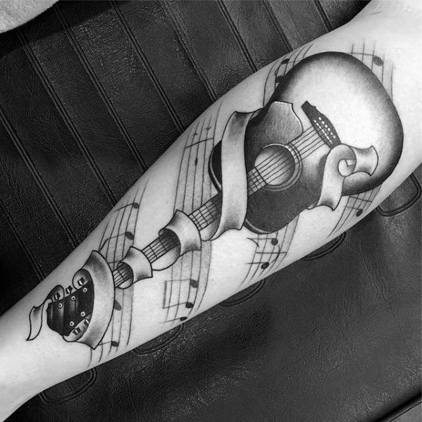 tatuaje musical para hombre 43