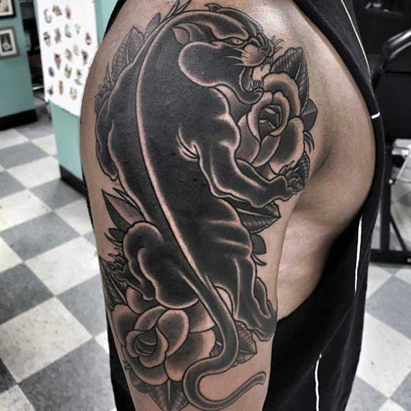 tatuaje pantera para hombre 45