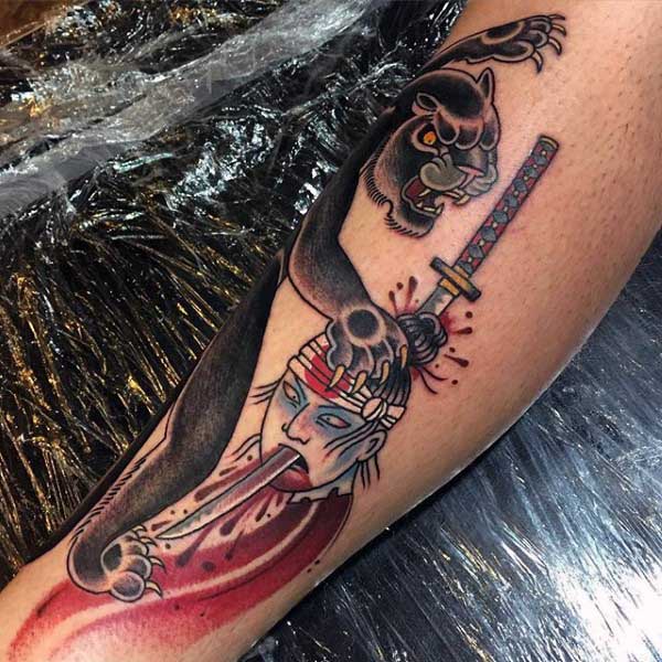 tatuaje pantera para hombre 48