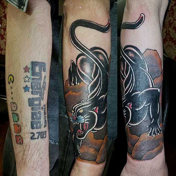 tatuaje pantera para hombre 54