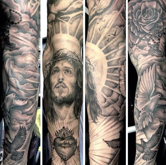 tatuaje rosario para hombre 57