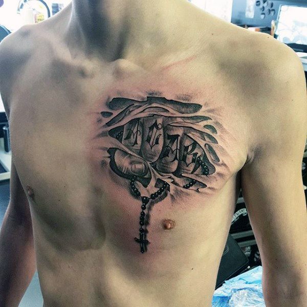 tatuaje rosario para hombre 70