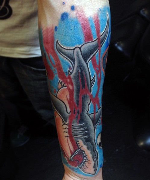 tatuaje tiburon para hombre 13