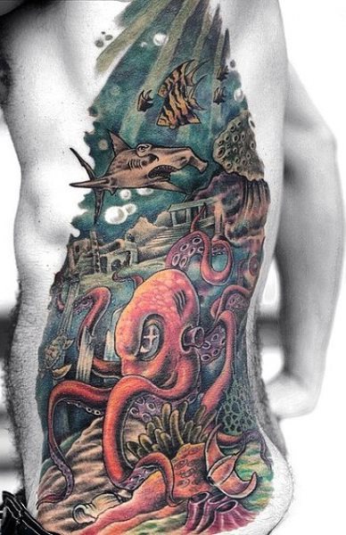 tatuaje tiburon para hombre 39
