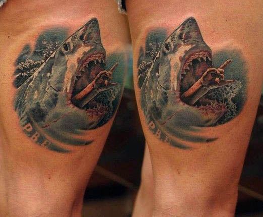 tatuaje tiburon para hombre 42
