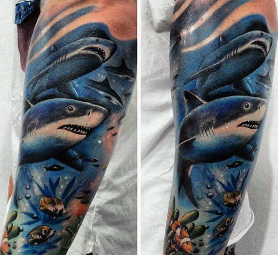 tatuaje tiburon para hombre 57