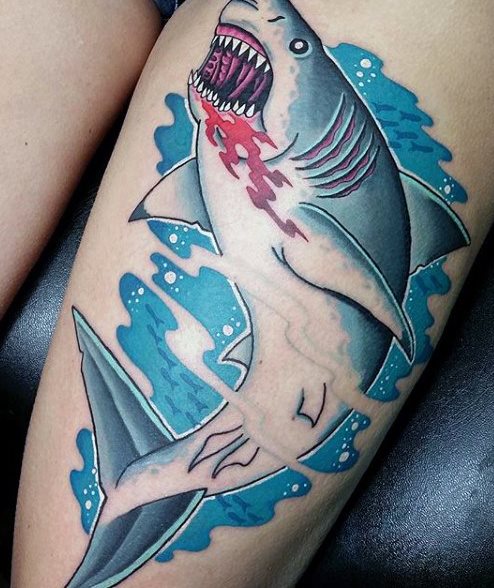 tatuaje tiburon para hombre 58
