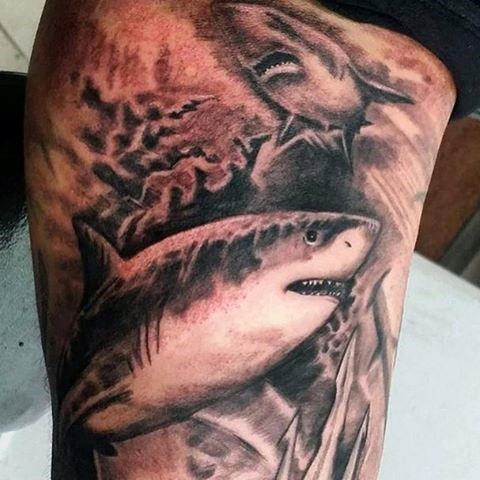 tatuaje tiburon para hombre 61