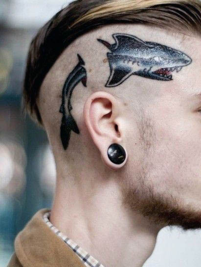 tatuaje tiburon para hombre 63