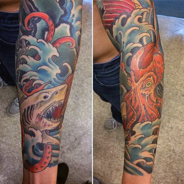 tatuaje tiburon para hombre 73