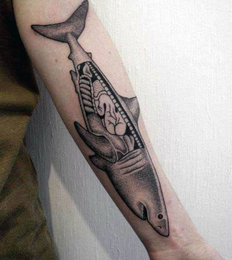 tatuaje tiburon para hombre 75