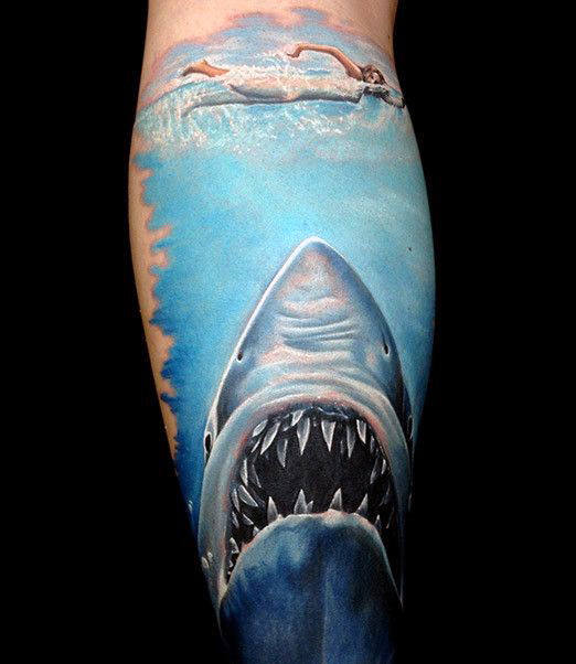 tatuaje tiburon para hombre 80