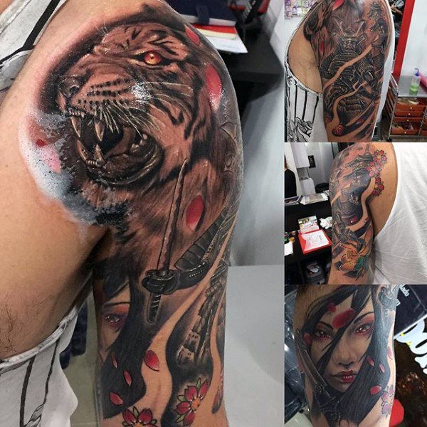 tatuaje tigre para hombre 10
