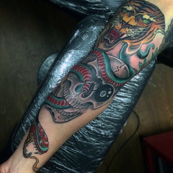 tatuaje tigre para hombre 70