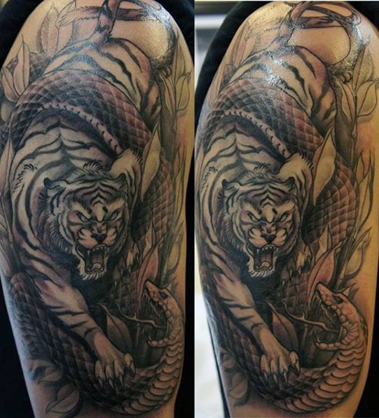 tatuaje tigre para hombre 74
