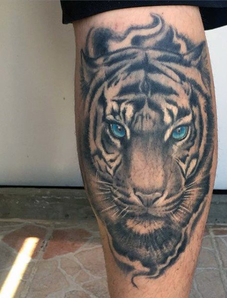 tatuaje tigre para hombre 82