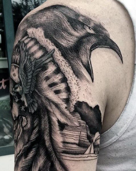 tatuaje aguila para hombre 13