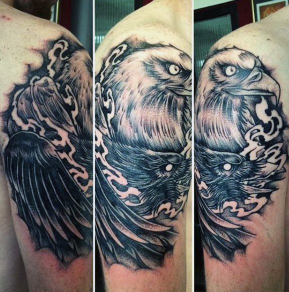 tatuaje aguila para hombre 40