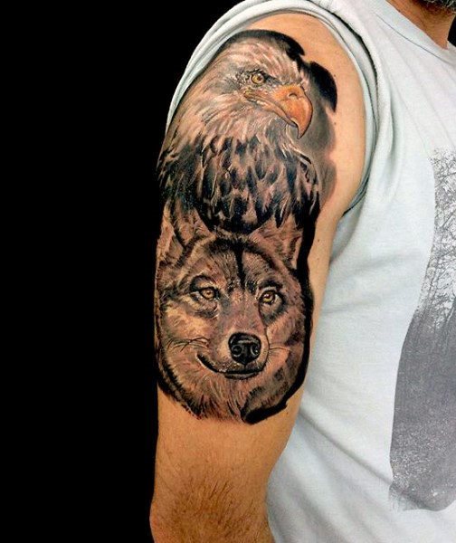 tatuaje aguila para hombre 69