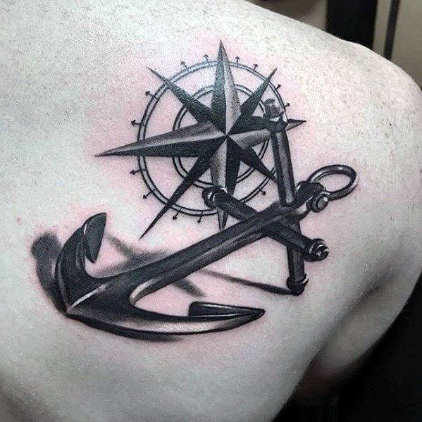 tatuaje ancla realista para hombre 05