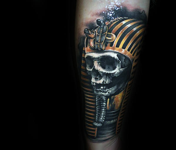 tatuaje calavera realista para hombre 33