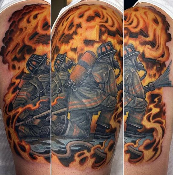 tatuaje fuego para hombre 19