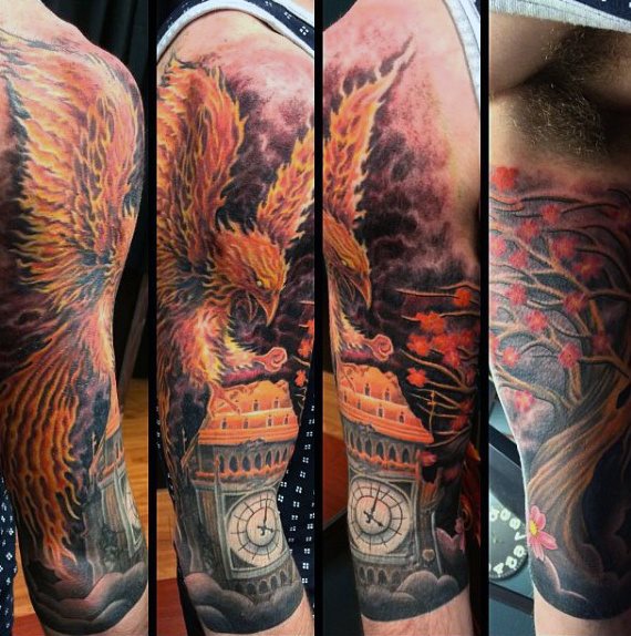 tatuaje fuego para hombre 23
