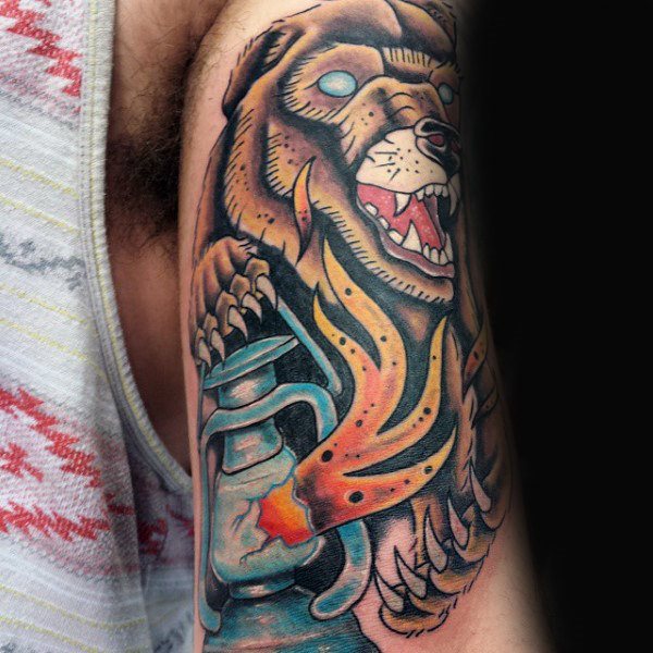 tatuaje fuego para hombre 24