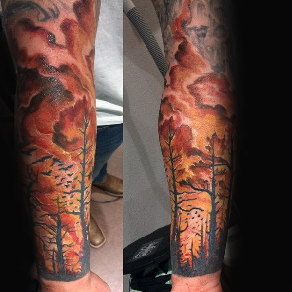 tatuaje fuego para hombre 25