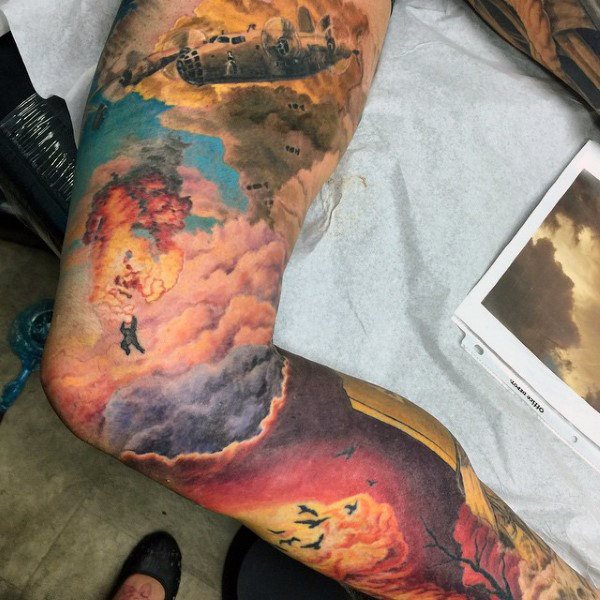 tatuaje fuego para hombre 39