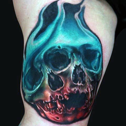 tatuaje fuego para hombre 46