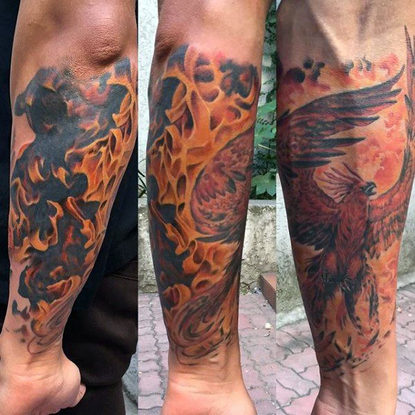 tatuaje fuego para hombre 51