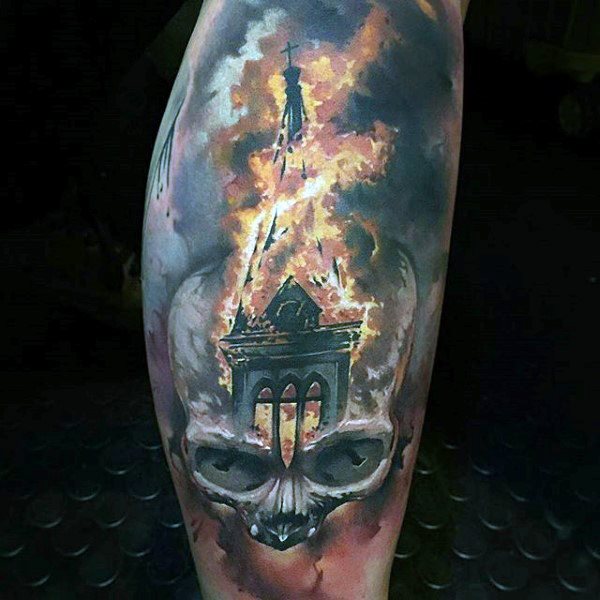 tatuaje fuego para hombre 62