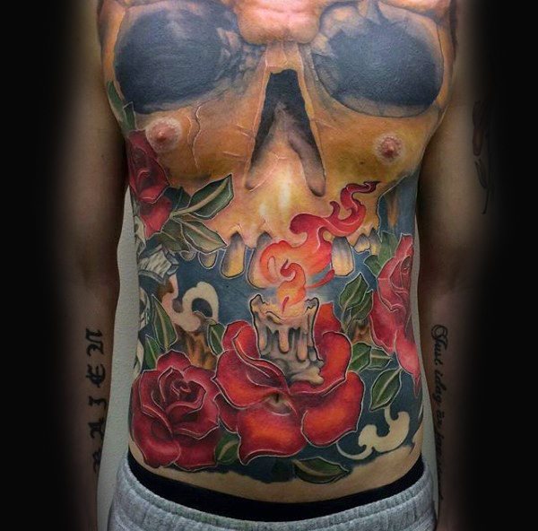 tatuaje fuego para hombre 63