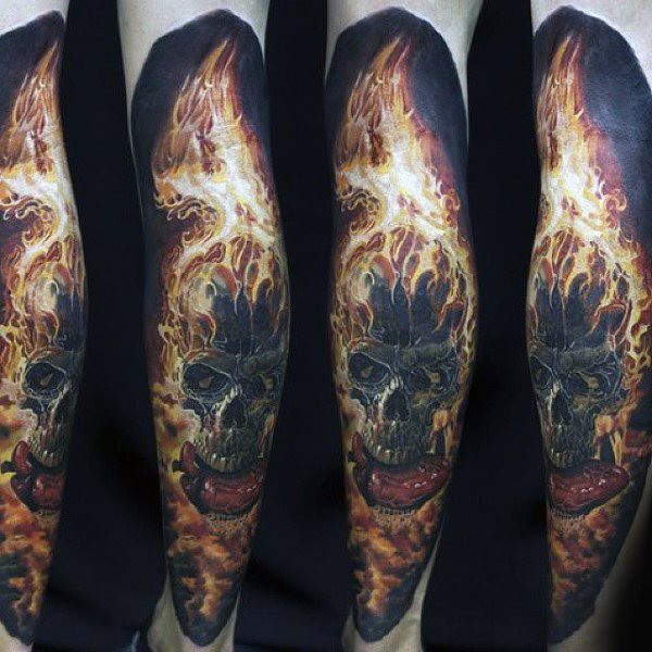 tatuaje fuego para hombre 68