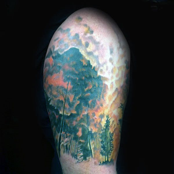 tatuaje fuego para hombre 74