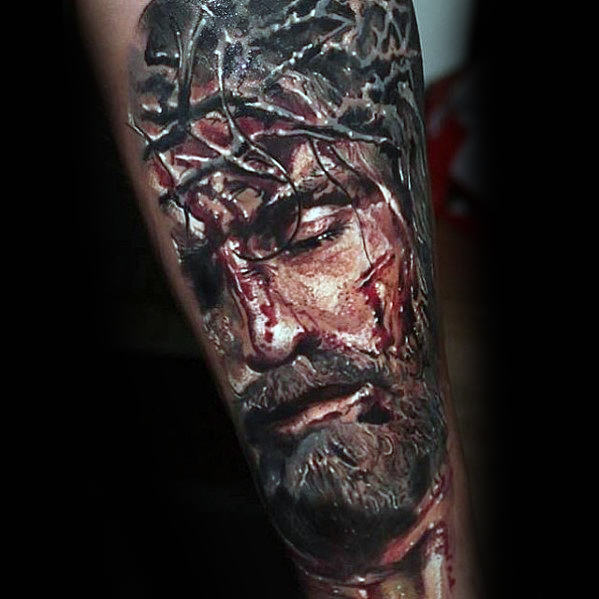 tatuaje jesus antebrazo para hombre 20