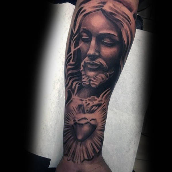 tatuaje jesus antebrazo para hombre 25
