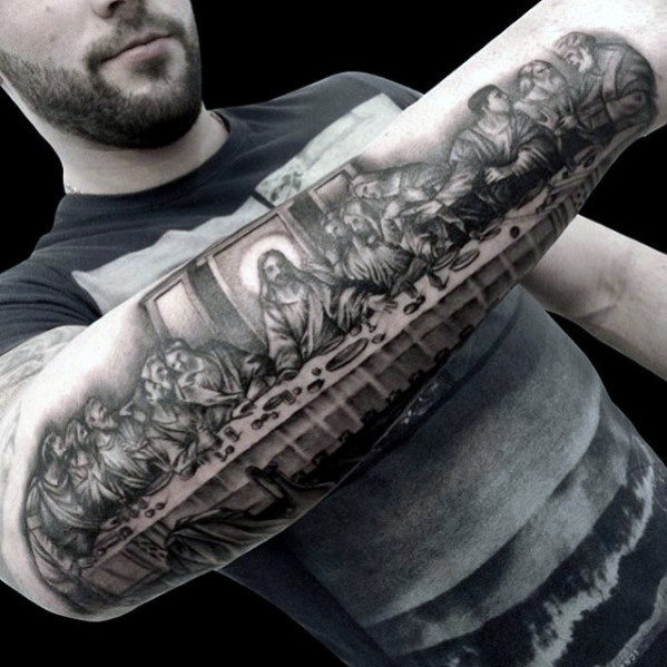 tatuaje jesus antebrazo para hombre 29