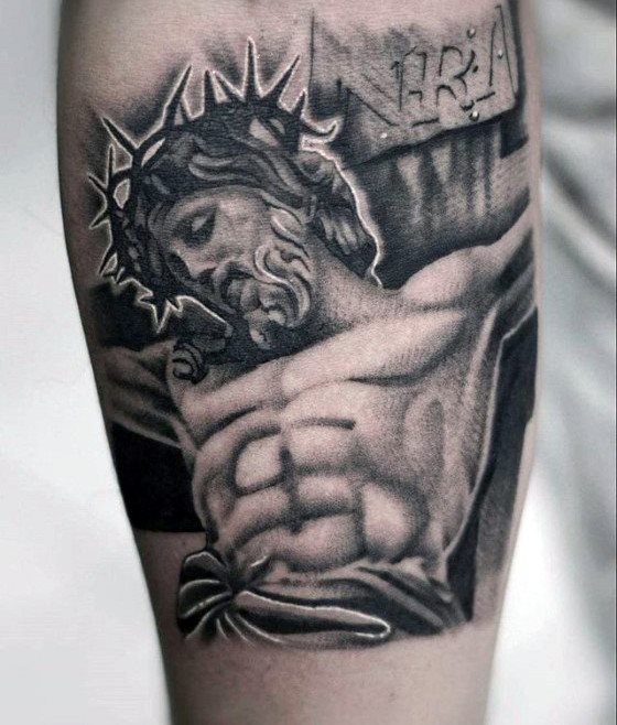 tatuaje jesus antebrazo para hombre 39